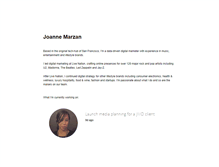 Tablet Screenshot of joannemarzan.com